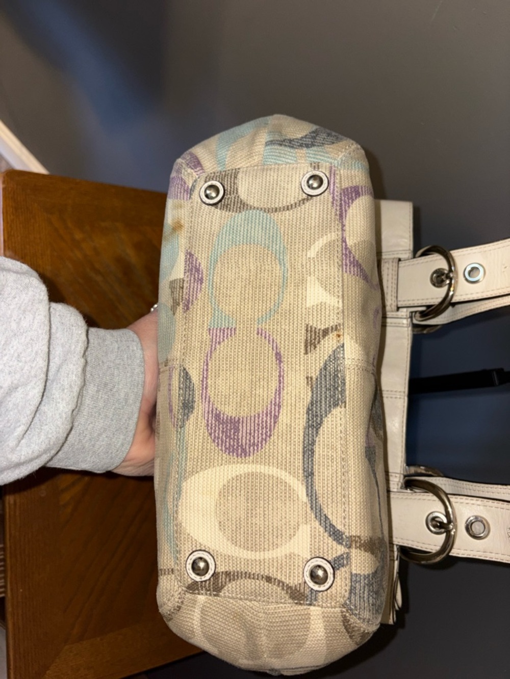 Coach Hampton Signature Multi Color Canvas Bag - Picture 5 of 11